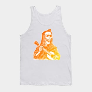 Halloween Skeleton Playing Guitar Tank Top